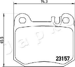 Japko 510519 - Тормозные колодки, дисковые, комплект autospares.lv