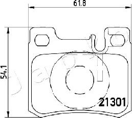 Japko 510510 - Тормозные колодки, дисковые, комплект autospares.lv