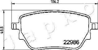 Japko 510533 - Тормозные колодки, дисковые, комплект autospares.lv