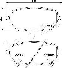 Japko 510532 - Тормозные колодки, дисковые, комплект autospares.lv