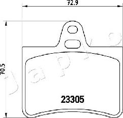 Japko 510605 - Тормозные колодки, дисковые, комплект autospares.lv