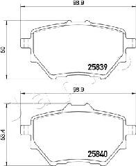 Japko 510614 - Тормозные колодки, дисковые, комплект autospares.lv