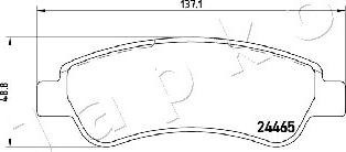 Japko 510610 - Тормозные колодки, дисковые, комплект autospares.lv