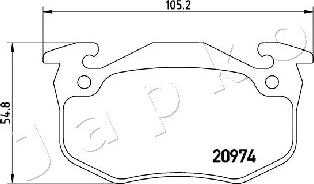 Japko 510611 - Тормозные колодки, дисковые, комплект autospares.lv