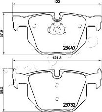 Japko 510116 - Тормозные колодки, дисковые, комплект autospares.lv