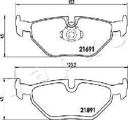 Japko 510110 - Тормозные колодки, дисковые, комплект autospares.lv