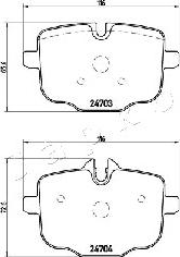 Japko 510113 - Тормозные колодки, дисковые, комплект autospares.lv