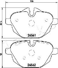 Japko 510112 - Тормозные колодки, дисковые, комплект autospares.lv