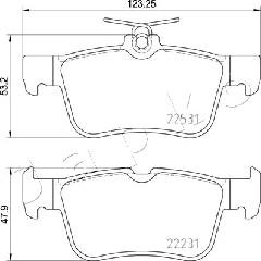 Japko 510303 - Тормозные колодки, дисковые, комплект autospares.lv