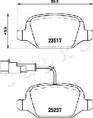 Japko 510207 - Тормозные колодки, дисковые, комплект autospares.lv