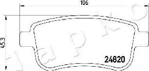 Japko 510703 - Тормозные колодки, дисковые, комплект autospares.lv