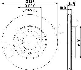 Japko 600945 - Тормозной диск autospares.lv