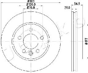 Japko 600948 - Тормозной диск autospares.lv