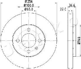 Japko 600943 - Тормозной диск autospares.lv