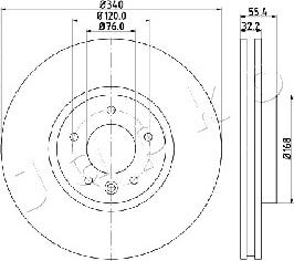 Japko 600954 - Тормозной диск autospares.lv