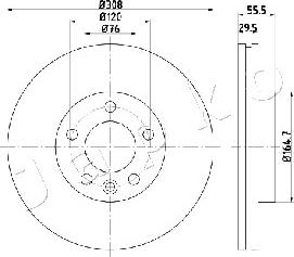 Japko 600953 - Тормозной диск autospares.lv