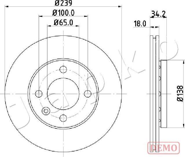 Japko 600952C - Тормозной диск autospares.lv