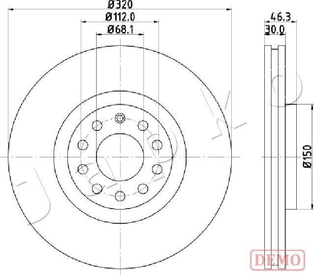 Japko 600909C - Тормозной диск autospares.lv