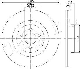 Japko 600918 - Тормозной диск autospares.lv