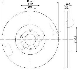 Japko 600912 - Тормозной диск autospares.lv