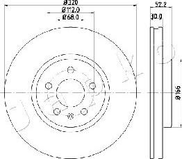 Japko 600917 - Тормозной диск autospares.lv