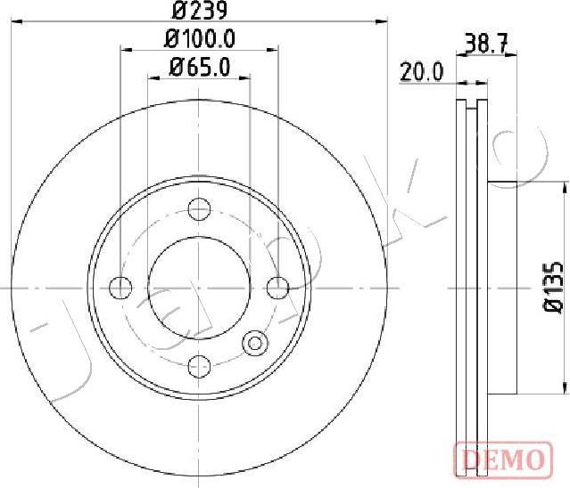 Japko 600939C - Тормозной диск autospares.lv