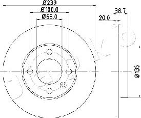 Japko 600939 - Тормозной диск autospares.lv