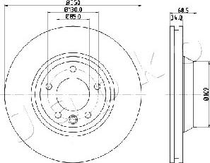 Japko 600931 - Тормозной диск autospares.lv