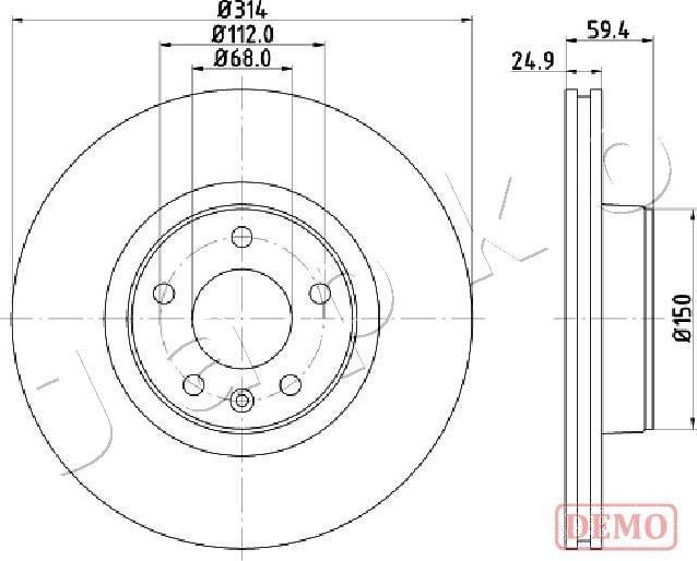 Japko 600927C - Тормозной диск autospares.lv