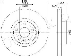 Japko 600927 - Тормозной диск autospares.lv