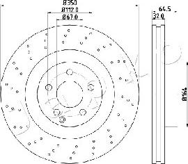 Japko 600543 - Тормозной диск autospares.lv