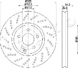 Japko 600520 - Тормозной диск autospares.lv