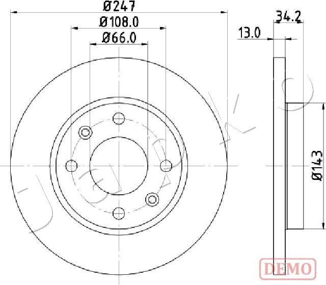 Japko 600630C - Тормозной диск autospares.lv