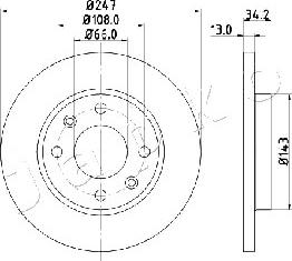 Japko 600630 - Тормозной диск autospares.lv