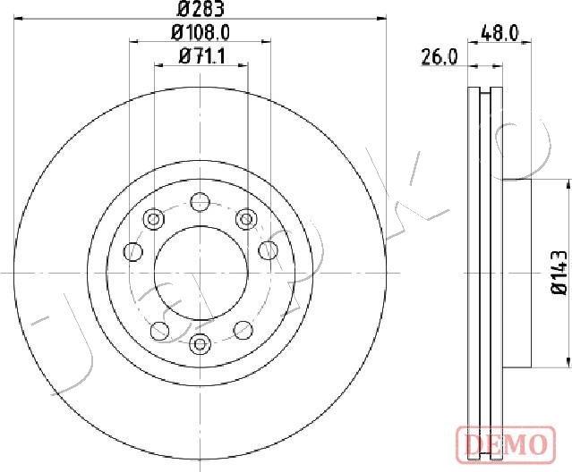 Japko 600633C - Тормозной диск autospares.lv