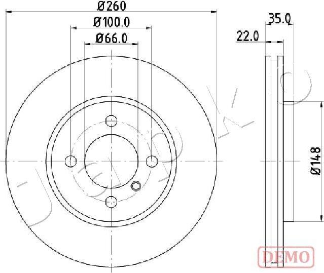 Japko 600158C - Тормозной диск autospares.lv