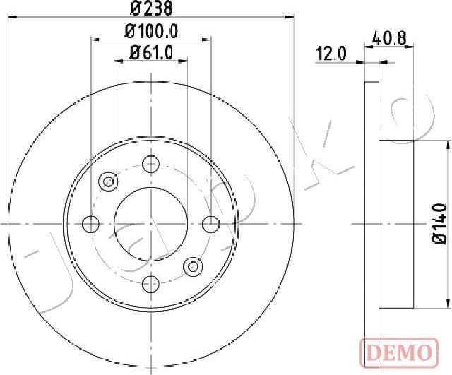 Japko 600714C - Тормозной диск autospares.lv