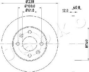 Japko 600714 - Тормозной диск autospares.lv