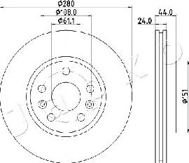 Japko 600716 - Тормозной диск autospares.lv