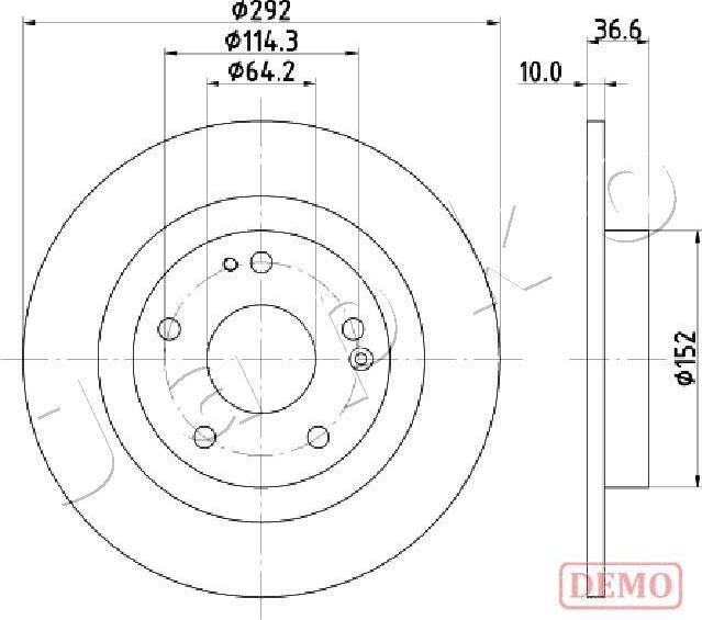 Japko 61427C - Тормозной диск autospares.lv