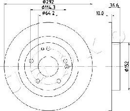 Japko 61427 - Тормозной диск autospares.lv