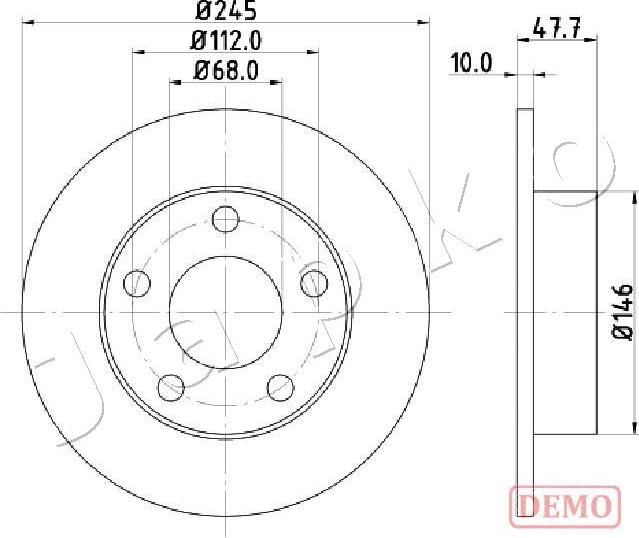 Japko 610905C - Тормозной диск autospares.lv