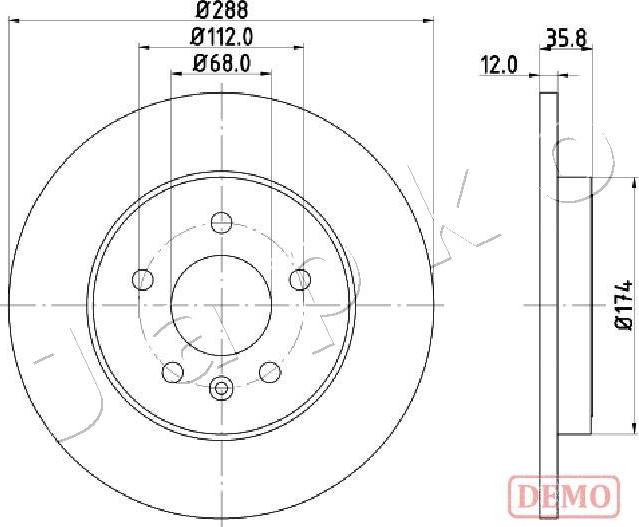 Japko 610908C - Тормозной диск autospares.lv