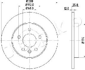 Japko 610908 - Тормозной диск autospares.lv