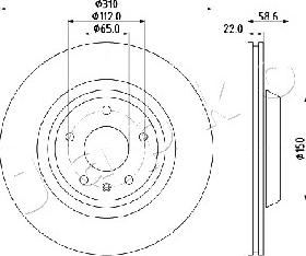 Japko 610919 - Тормозной диск autospares.lv