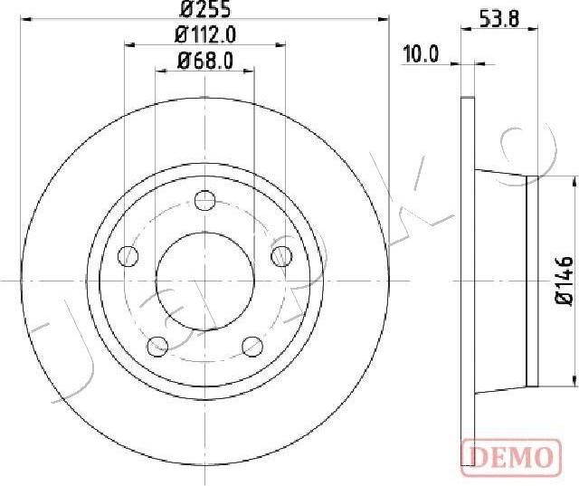 Japko 610914C - Тормозной диск autospares.lv