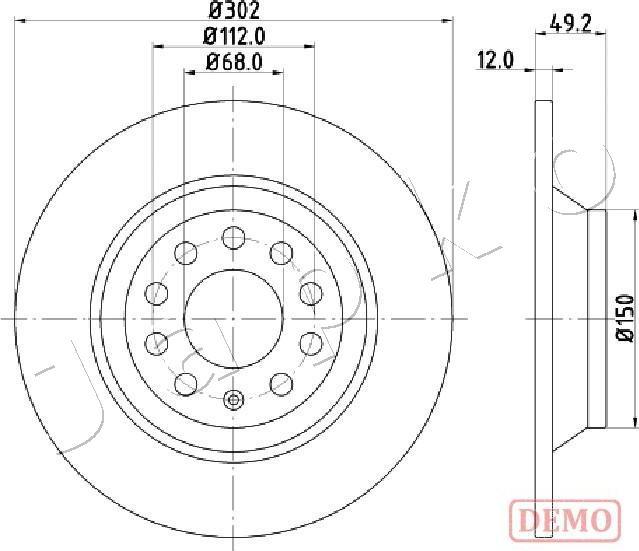 Japko 610915C - Тормозной диск autospares.lv