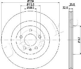 Japko 610911 - Тормозной диск autospares.lv