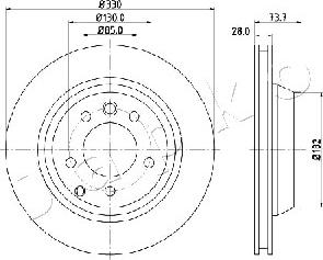 Japko 610918 - Тормозной диск autospares.lv