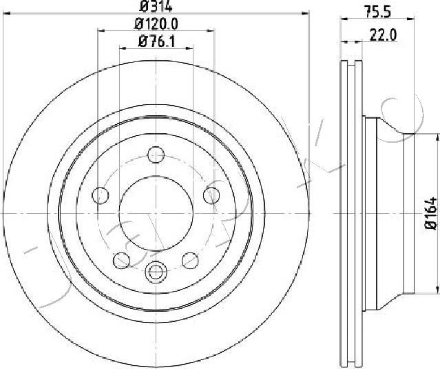 Japko 610934C - Тормозной диск autospares.lv